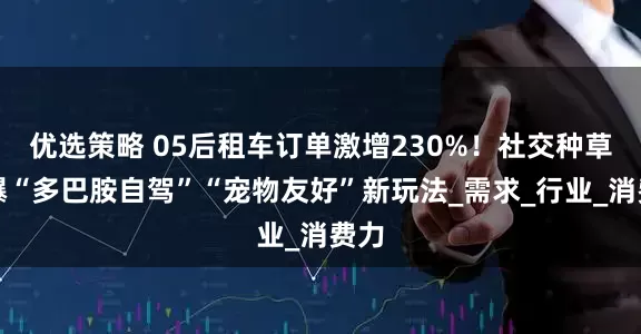 优选策略 05后租车订单激增230%！社交种草引爆“多巴胺自驾”“宠物友好”新玩法_需求_行业_消费力
